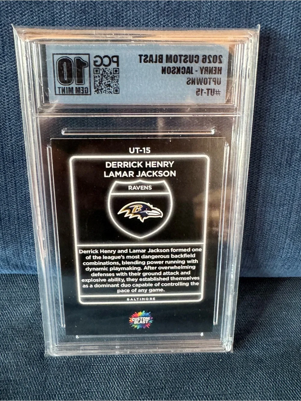 Lamar Jackson & Derrick Henry Baltimore Ravens 2026 Custom Blast Uptowns PCG 10